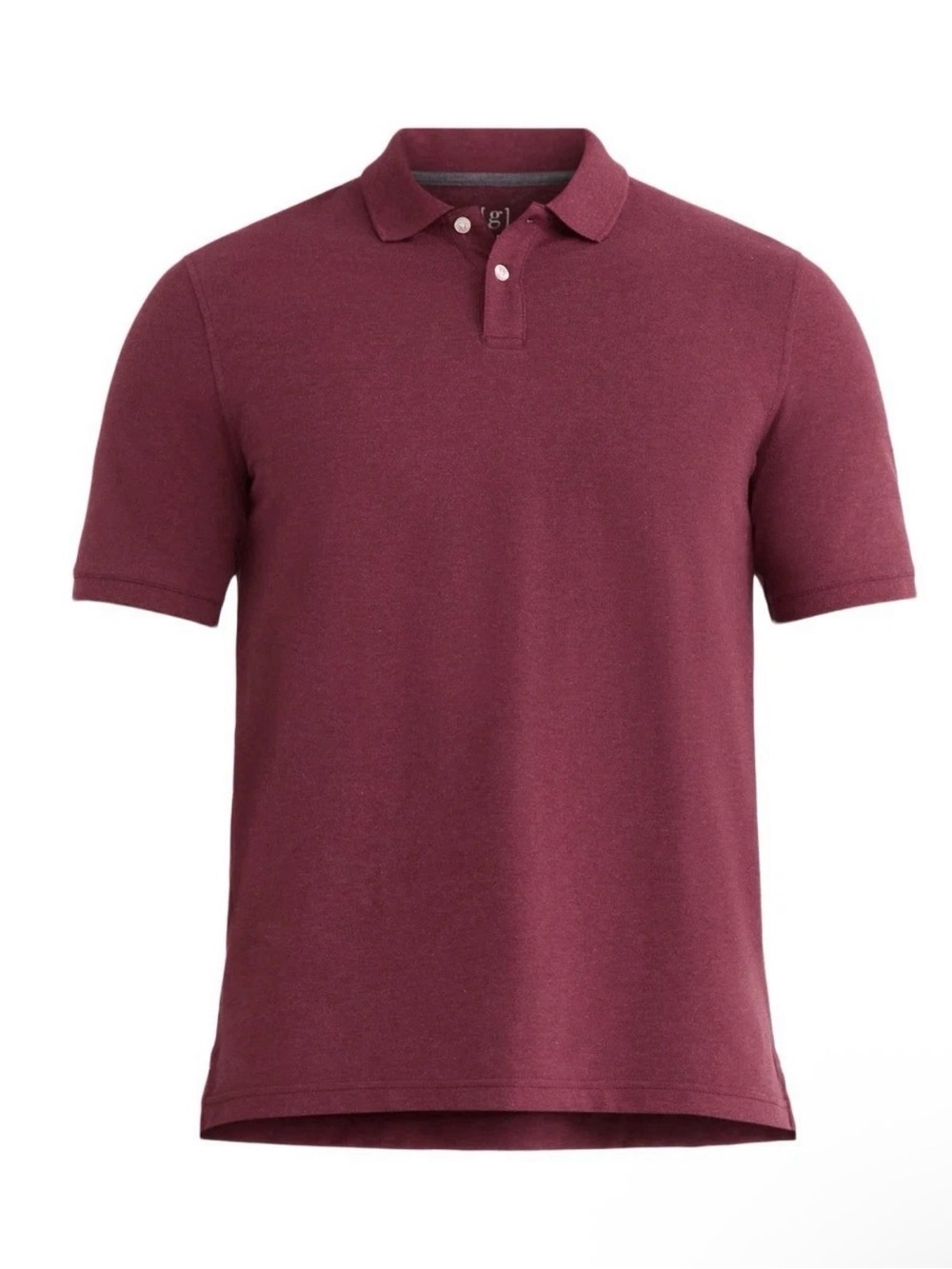 Men's XL Burgundy Pique Polo Shirt Stretch Cotton Short Sleeve Casual George NWT